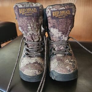 RedHead Kids Camo Hunting Boots Brown/Green